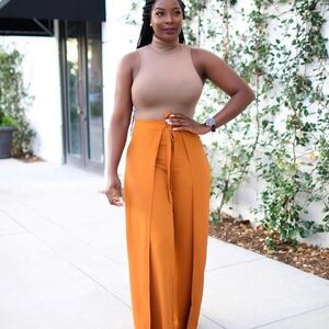 Flair By Ashi Phoebe Pants, Burnt Orange, Size L (10/12)